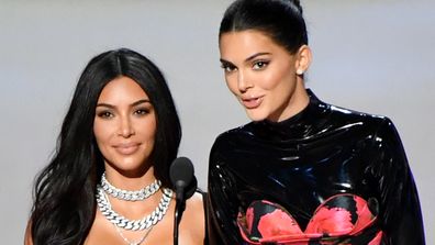 LOS ANGELES, CALIFORNIA - SEPTEMBER 22: (L-R) Kim Kardashian West and Kendall Jenner speak onstage during the 71st Emmy Awards at Microsoft Theater on September 22, 2019 in Los Angeles, California. (Photo by Amy Sussman/WireImage)