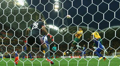 Massimo Luongo put Australia in front before half-time with a superb header.
