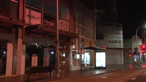 A Bondi Junction shopping centre near where the brawl took place. (9NEWS)