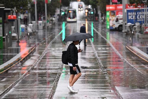 Buffeting winds of up to 40km/h could join the wind in making for some wild weather after 5pm (AAP).