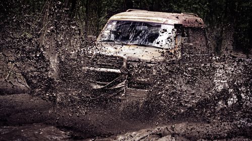 muddy car