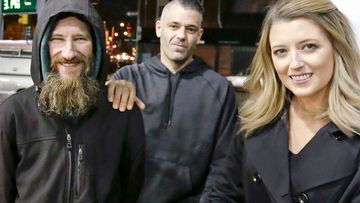 Johnny Bobbitt Jr (left), Kate McClure, (right), and McClure&#x27;s boyfriend Mark D&#x27;Amico.