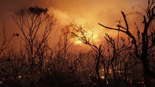 Fire authorities believe the end to more than 110 blazes burning across Queensland is in sight, however the storms could cause possible flash flooding.