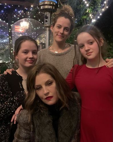 Lisa Marie Presley with her eldest daughter Riley Keough and two young twins.