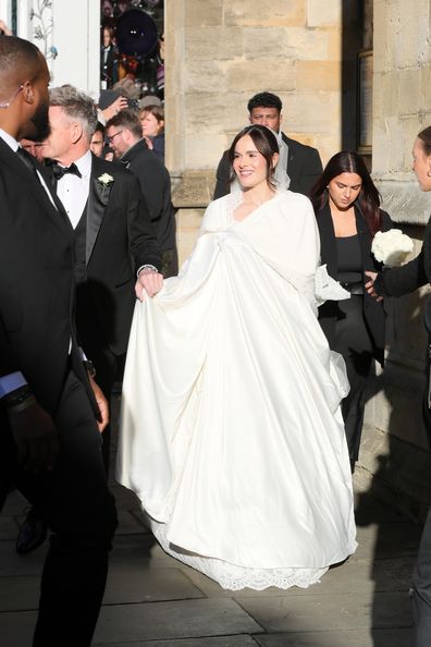 LONDON, ENGLAND - DECEMBER 27: Holly Ramsay and Gordon Ramsay arriving at Bath Abbey  for her wedding with Adam Peaty at Adam Peaty on December 27, 2025 in Bath, England. (Photo by Justin E Palmer/GC Images)