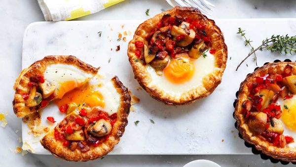 Mushroom and egg breakfast tarts recipe