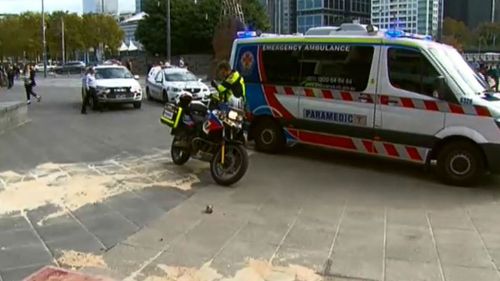 The woman was taken to the Alfred Hospital in a serious condition. (9NEWS)