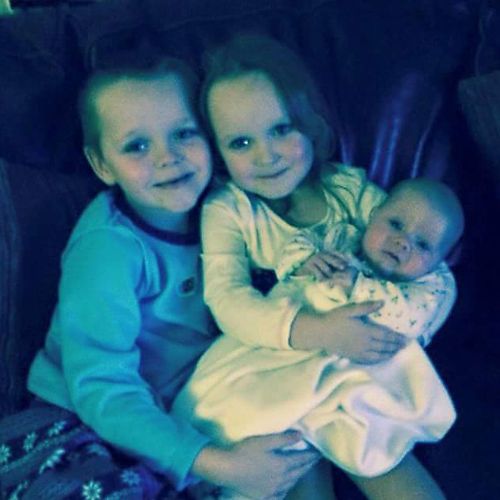 Brandon, Lacie and Lia Pearson, who died following a blaze at their home in Greater Manchester