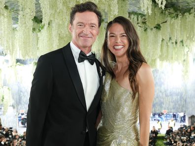 NEW YORK, NEW YORK - MAY 04: (L-R) Hugh Jackman and Sutton Foster attend the 2026 Met Gala celebrating "Costume Art" at the Metropolitan Museum of Art on May 04, 2026 in New York City. (Photo by Kevin Mazur/MG26/Getty Images for The Met Museum/Vogue)