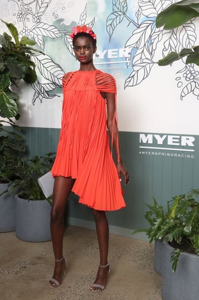 Model Adau at the Myer Spring Racing 2017 Launch.
