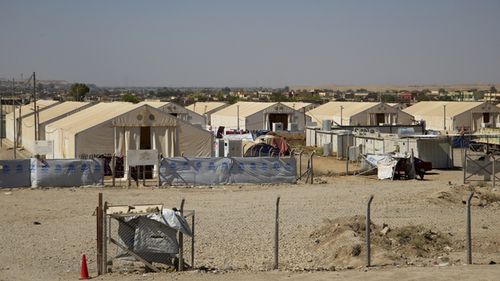 The camp where almost 1400 women and children, all foreign nationals and relatives of Islamic State militants, are kept. (GETTY)