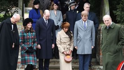 Prince Philip Prince Harry Meghan Markle Prince William Kate Middleton Princess Beatrice Princess Eugenie Princess Anne Prince Andrew Sandringham 2017