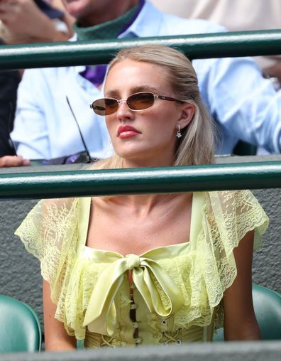 Morgan Riddle at the Gentlemen's Singles quarter-final match between Taylor Fritz of United States and Karen Khachanov on day nine of The Championships Wimbledon 2025 at All England Lawn Tennis and Croquet Club on July 8, 2025 in London, England. 