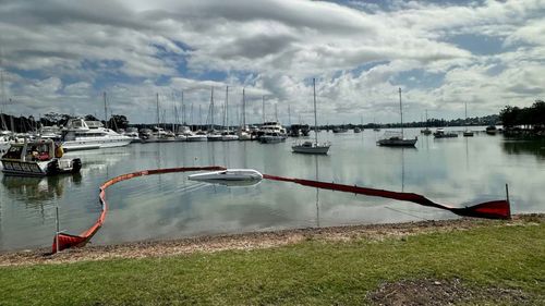 Two people have been rescued after a gyrocopter crashed off the NSW coast.The aircraft, which has been described as Fire and rescue NSW as "amphibious" was trying to take off wen it overturned, 500m off shore at Lake Macquarie.