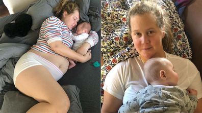 Amy Schumer and baby Gene. 