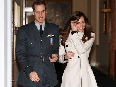 Prince William and his girlfriend Kate Middleton at his RAF graduation ceremony in 2008