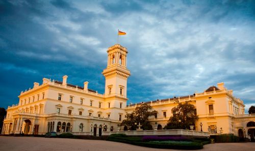 A man armed with box cutters has been discovered inside Government House.

