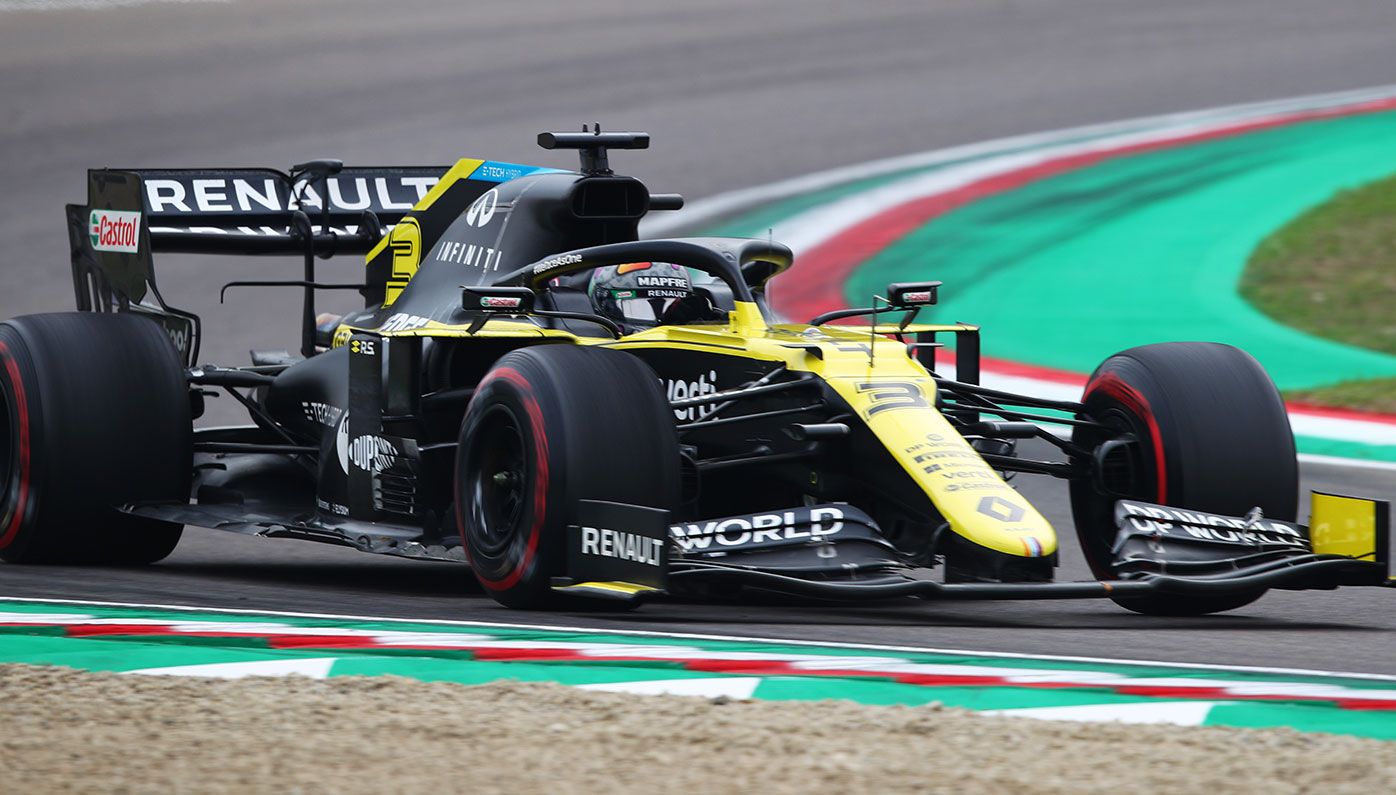 Daniel Ricciardo on the way to finishing third at Imola.