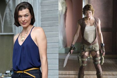 "Action films are definitely a lot of training and I do a lot of my own stunts," Milla told About.com. "So I definitely am in there for the long haul for the training process. <br/><br/>"But, for me, I love it. Martial arts is something I've always loved doing. It's the only form of exercise that I can deal with. Everything else is really boring and mind-numbing."<br/><br/>(Left: Milla snapped on the set of <i>Cymbeline</i> in 2013  / Getty. Right: <i>Resident Evil: Extinction</i> / Constantin Film)