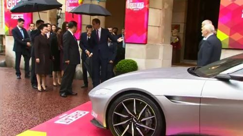 Prince William showed off an Aston Martin from the James Bond films. 