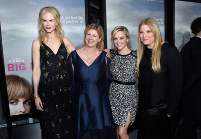 Actress Nicole Kidman, author Liane Moriarty, actress Reese Witherspoon, and executive producer Bruna Papandrea attend the premiere of HBO's "Big Little Lies" at TCL Chinese Theatre on February 7, 2017 in Hollywood, California