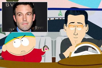 <B>Episode:</B> 'How to Eat With Your Butt', season 5; 'Fat Butt and Pancake Head', season 7<br/><br/><B>Why it's so naughty:</B> Ben's first <I>South Park</I> appearance revealed he suffers from "torsonic polarity syndrome", a disease that makes your face look like your butt. In his second appearance he does something <I>very</I> kinky with Cartman, whose hand is "possessed" by Ben's then-girlfriend Jennifer Lopez.<br/><br/><B>Quote:</B> ["Jennifer" sings to Ben] "Ben, you are so perfect, so spectacular in every way. You bring light into my life, Ben. You almost make me forget all about... tacos."