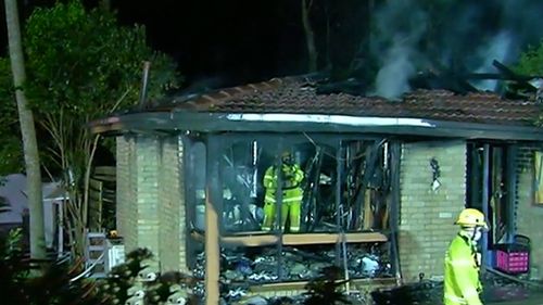 The home in Upwey was gutted by fire overnight.
