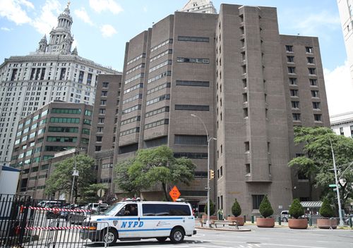 A general view of the Manhattan Correctional Center where the US financier Jeffrey Epstein was found dead in New York.