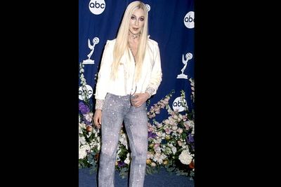 <b>Where she wore it:</b> The 52nd Annual Emmy Awards, 2000.<br/><br/><b>The look:</b> Oh, Cher. That's all we can say about this one.