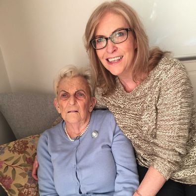 Genevieve with her mum