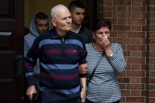 The family of Diego Carbone leaves the NSW Supreme Court today. (AAP)