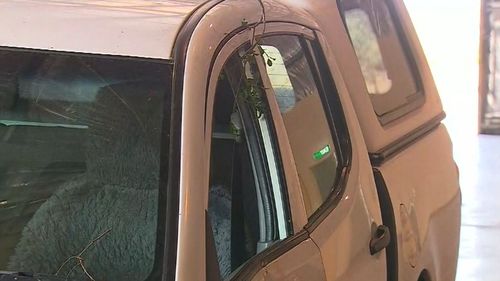 Damage to the woman's vehicle. (9NEWS)