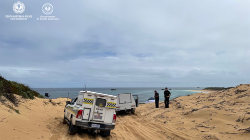Human remains found in sand dunes in South Australia. 