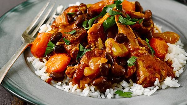 Brazilian feijoada with pork, chorizo and bacon