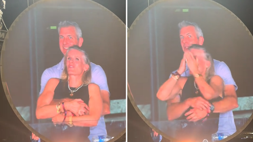 Coldplay Boston concert kiss cam