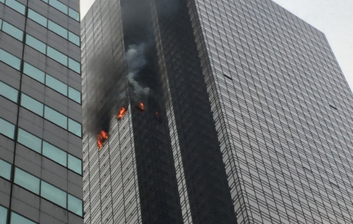 A fire broke out on the 50th floor of Trump Tower. (Twitter / @FDNY)