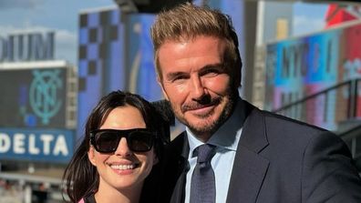 David Beckham and Anne Hathaway