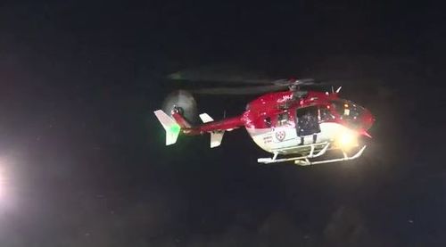The 29-year-old woman was airlifted to hospital where she is now in a stable condition. (9NEWS)