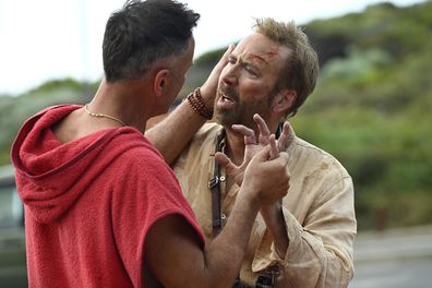 THE SURFER - Nicolas Cage & SCALLY - Julian McMahon, The Surfer - Photograph by David Dare Parker