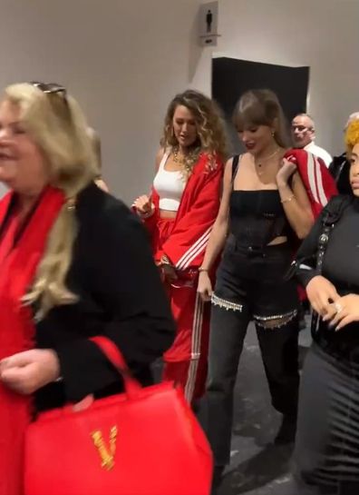 Taylor Swift arrives at the Super Bowl.