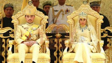 The son of the Sultan of Brunei Prince Abdul Malik, 31, has married Dayangku Raabi'atul 'Adawiyyah Pengiran Haji Bolkiah, 22, in a lavish, gold-soaked ceremony.