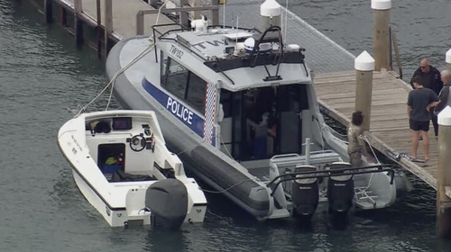 A police boat was also sent to the scene.