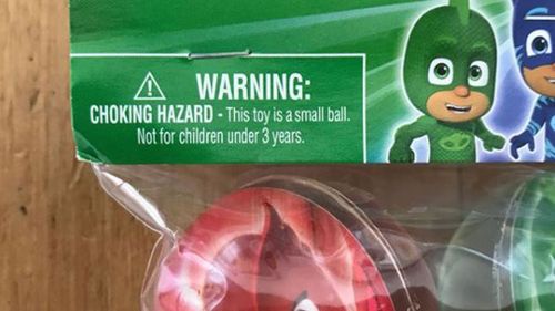 The warning on the package states 'not for children under three years'. (Instagram/The.Small.Folk)