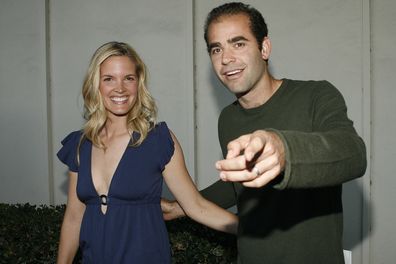 Bridgette Wilson and husband Pete Sampras attend the premiere of The Wendell Baker Story on May 10, 2007 in Los Angeles, California. 