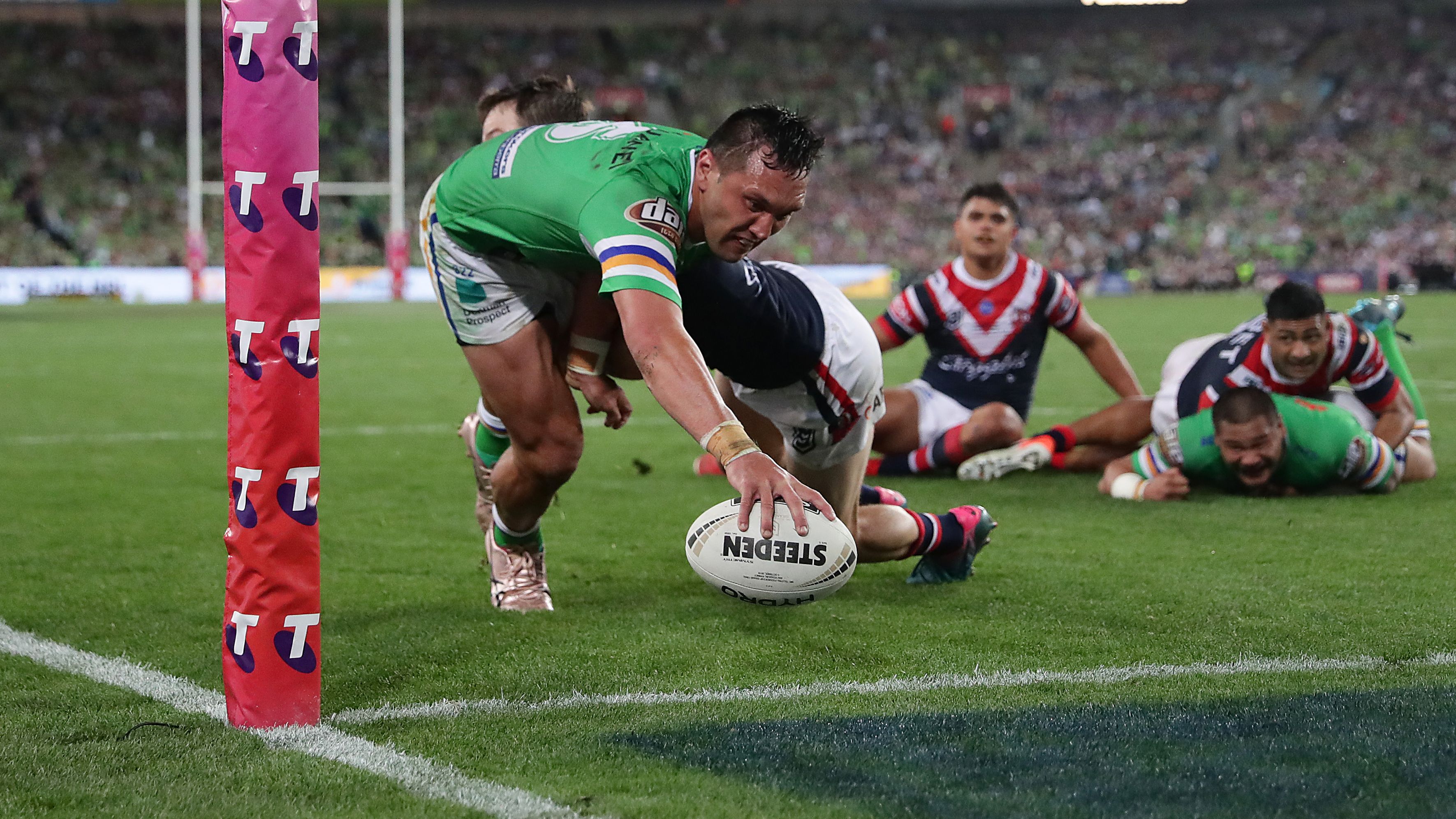 Rugby off his radar, Jordan Rapana hopes to make Canberra Raiders return permanent