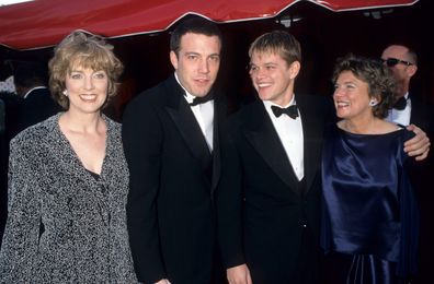 Chris Affleck, Ben Affleck, Matt Damon and mother Nancy Carlson-Paige (Photo by Ke.Mazur/WireImage)