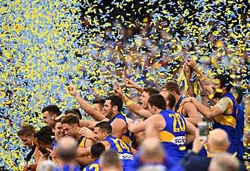 Which team did the West Coast Eagles defeat in the 2018 AFL grand final?