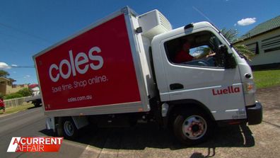 Struggling Aussie families receive surprise truckload of groceries.