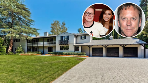 Kiefer Sutherland reportedly sold his $11.2million Toluca Lake mansion  in Los Angeles to Macaulay Culkin and his girlfriend Brenda Song