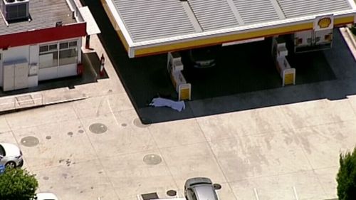 The man was shot at a Picton petrol station. (9NEWS)